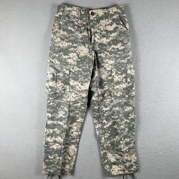 Military Pants Mens Small Short Digital‎ Camo ACU Army Combat Uniform Cargo - Picture 1 of 16